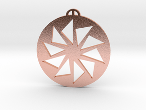 Hackpen Hill, Wiltshire Crop Cricle Pendant in Natural Copper