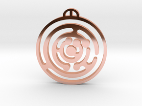 Burghasungen, Hessen Crop Circle Pendant in Polished Copper