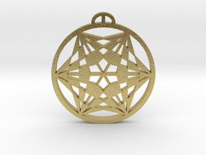 Dodworth  South Yorkshire Crop Circle Pendant in Natural Brass