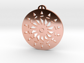 Okeford Hill, Dorset, Crop Circle Pendant in Polished Copper