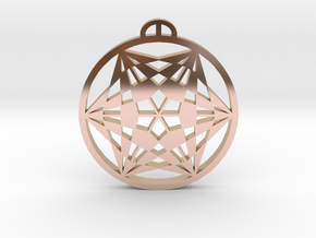 Dodworth  South Yorkshire Crop Circle Pendant in 9K Rose Gold 
