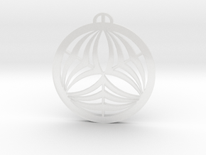 Bishopstrow Wiltshire Crop Circle Pendant in Clear Ultra Fine Detail Plastic