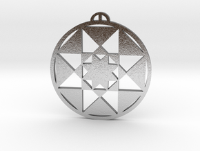 Winchester, Hampshire Crop Circle Pendant in Natural Silver