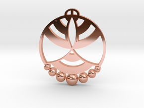 Burbage Wiltshire Crop Circle Pendant in Polished Copper