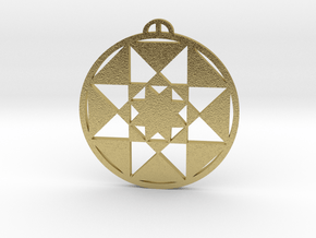 Winchester, Hampshire Crop Circle Pendant in Natural Brass