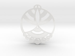 Burbage Wiltshire Crop Circle Pendant in Clear Ultra Fine Detail Plastic