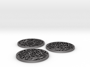Organic Coasters in Processed Stainless Steel 17-4PH (BJT)