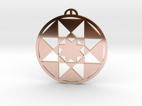 Winchester, Hampshire Crop Circle Pendant in 9K Rose Gold 