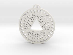 Aldbourne-Wiltshire Crop Circle Pendant_fixed in White Natural TPE (SLS)
