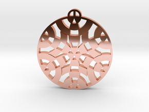 Avebury, Wiltshire Crop Circle Pendant in Polished Copper