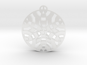 Avebury, Wiltshire Crop Circle Pendant in Clear Ultra Fine Detail Plastic
