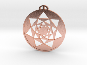 Ludgershall, Wiltshire Crop Circle Pendant in Natural Copper