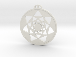 Ludgershall, Wiltshire Crop Circle Pendant in White Natural TPE (SLS)