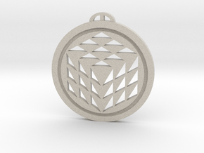 Tichborne, Hampshire Crop Circle Pendant in Natural Sandstone