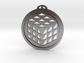 Tichborne, Hampshire Crop Circle Pendant in Processed Stainless Steel 316L (BJT)