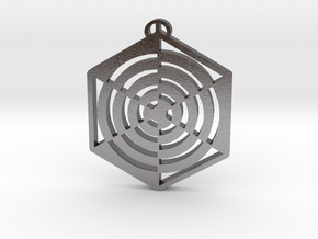 Beckhampton, Wiltshire Crop Circle Pendant in Processed Stainless Steel 17-4PH (BJT)