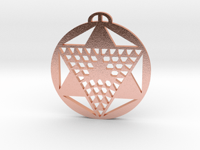Barton Stacy, Hampshire Crop Circle Pendant in Natural Copper
