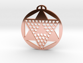 Barton Stacy, Hampshire Crop Circle Pendant in Polished Copper