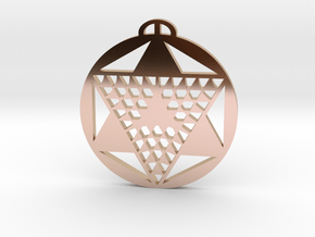 Barton Stacy, Hampshire Crop Circle Pendant in 9K Rose Gold 