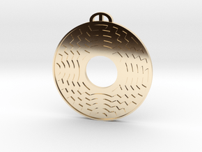 Farley Mount, Hampshire Crop Circle Pendant in 14k Gold Plated Brass