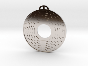 Farley Mount, Hampshire Crop Circle Pendant in Rhodium Plated Brass