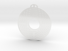 Farley Mount, Hampshire Crop Circle Pendant in Clear Ultra Fine Detail Plastic
