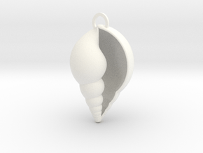 Lil shell pendant in White Smooth Versatile Plastic