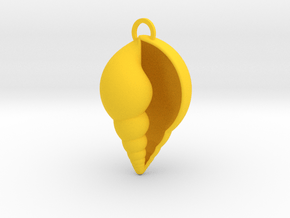 Lil shell pendant in Yellow Smooth Versatile Plastic