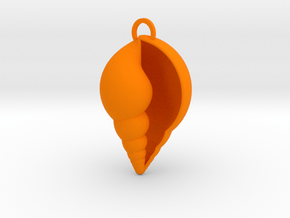 Lil shell pendant in Orange Smooth Versatile Plastic