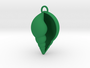 Lil shell pendant in Green Smooth Versatile Plastic