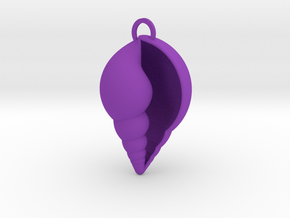 Lil shell pendant in Purple Smooth Versatile Plastic