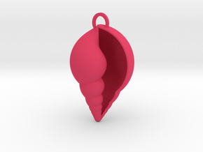 Lil shell pendant in Pink Smooth Versatile Plastic