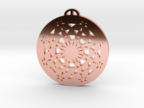 Beckhampton, Wiltshire Crop Circle Pendant in Polished Copper