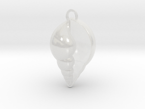 Lil shell pendant in Clear Ultra Fine Detail Plastic