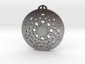 Beckhampton, Wiltshire Crop Circle Pendant in Processed Stainless Steel 316L (BJT)