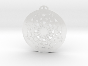 Beckhampton, Wiltshire Crop Circle Pendant in Clear Ultra Fine Detail Plastic