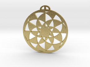 Nierderscherli-Bern Crop Circle Pendant in Natural Brass