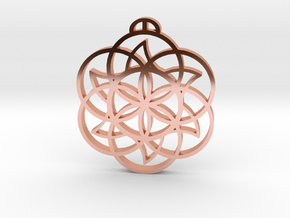 Kessel-Ro-Brabant Crop Circle Pendant in Polished Copper