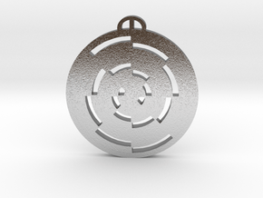Bournemouth-, Hampshire Crop Circle Pendant in Natural Silver