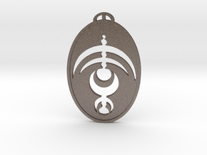 Moiselles  Val-d’Oise Crop Circle Pendant in Polished Bronzed-Silver Steel