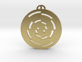 Bournemouth-, Hampshire Crop Circle Pendant in Natural Brass