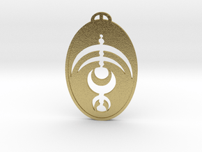 Moiselles  Val-d’Oise Crop Circle Pendant in Natural Brass