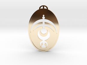 Moiselles  Val-d’Oise Crop Circle Pendant in 14k Gold Plated Brass