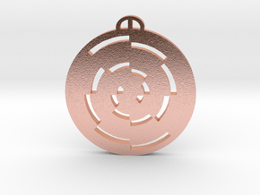 Bournemouth-, Hampshire Crop Circle Pendant in Natural Copper
