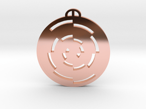 Bournemouth-, Hampshire Crop Circle Pendant in Polished Copper