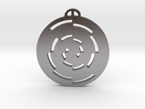 Bournemouth-, Hampshire Crop Circle Pendant in Processed Stainless Steel 17-4PH (BJT)