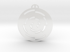 Bournemouth-, Hampshire Crop Circle Pendant in Clear Ultra Fine Detail Plastic