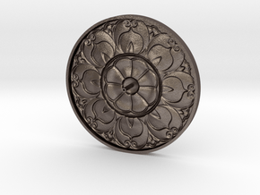 incense_flowery stick holder in Polished Bronzed-Silver Steel