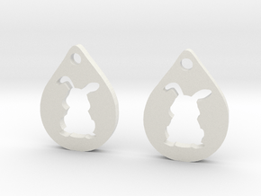 bunny_earrings in White Natural Versatile Plastic