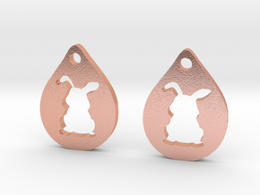 bunny_earrings in Natural Copper